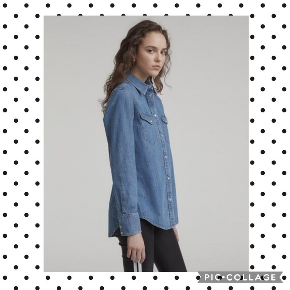 rag & bone Denim Chambray Corbett Western shirt - Picture 8 of 8
